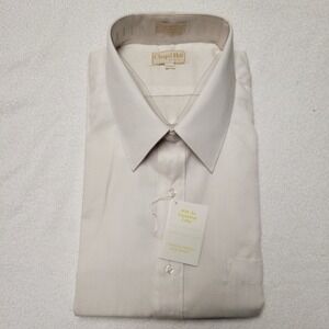 Chapel Hill by Block white long sleeve dress‎ shirt size 17 35 nwt